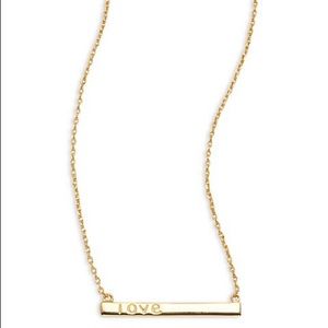 Argento Vivo 18K Gold-Plated Love Bar Pendant